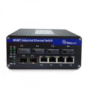 سوئیچ اترنت 4 پورت شبکه 4 پورت فیبر 2 ماژول SFP صنعتی مدیریتی